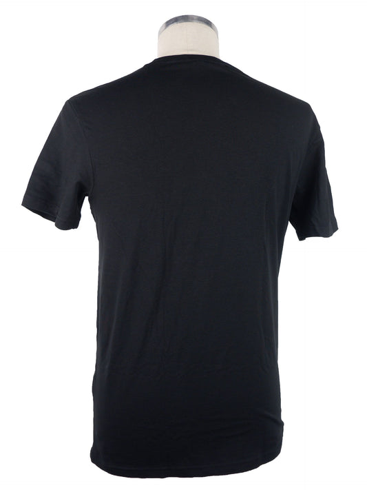 Black Cotton Men T-Shirt