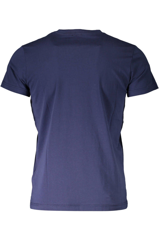 Blue Cotton Men T-Shirt