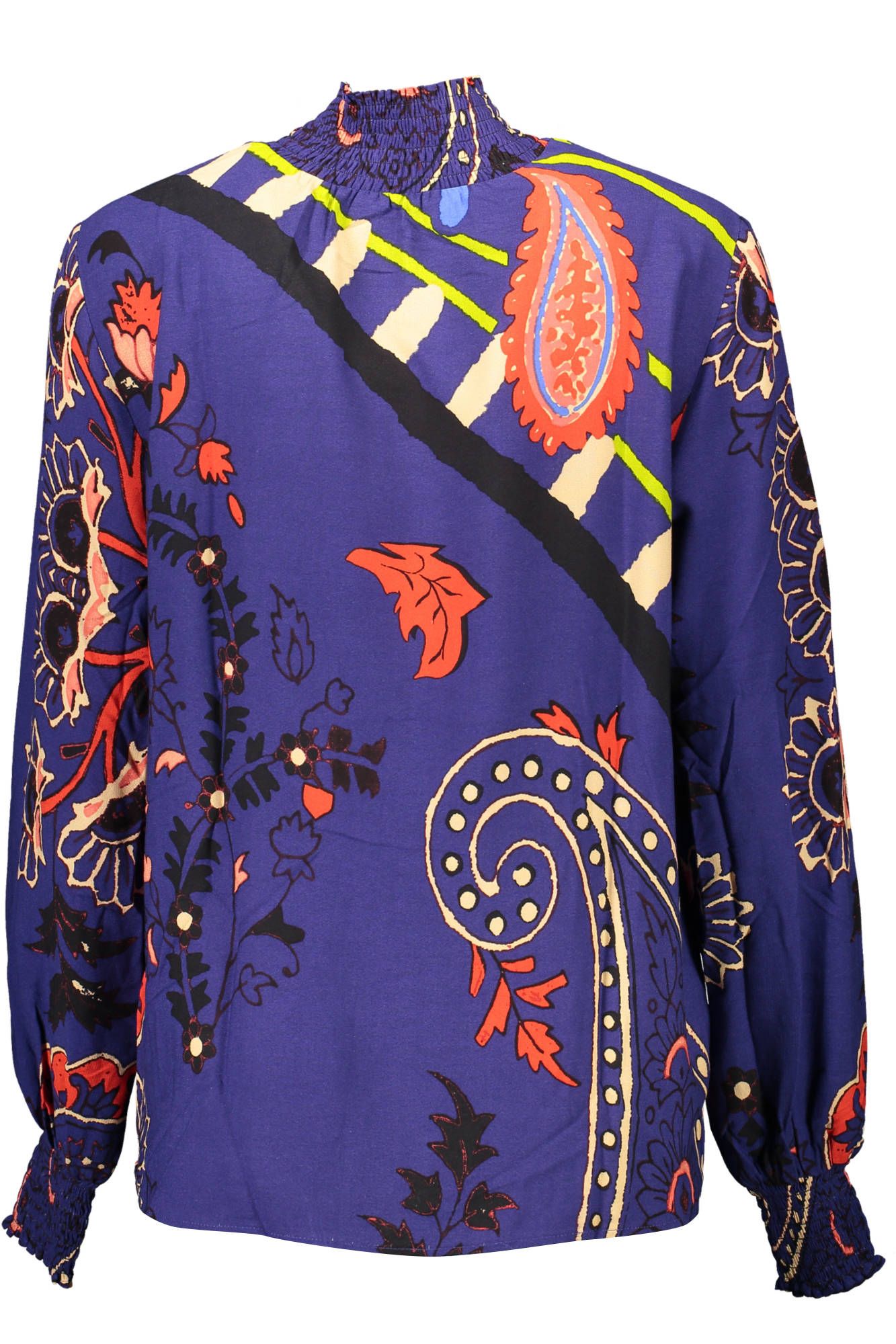 Blue Viscose Women Shirt