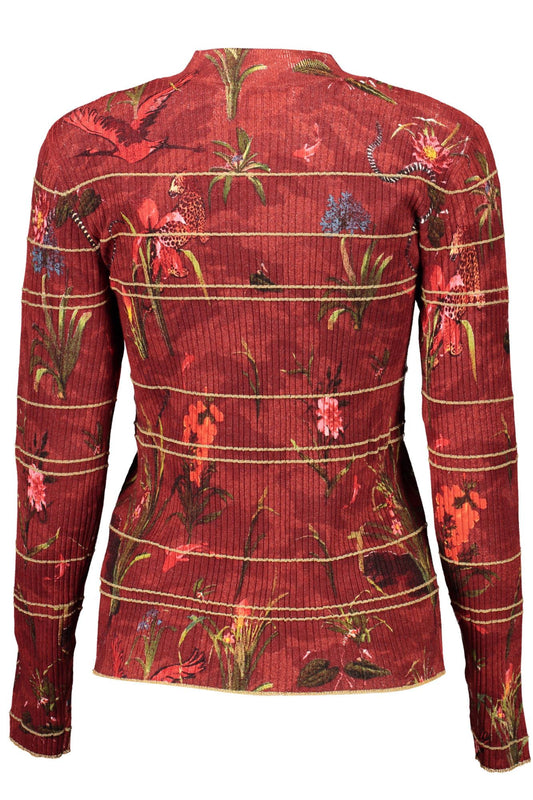 Red Polyester Women Sweater