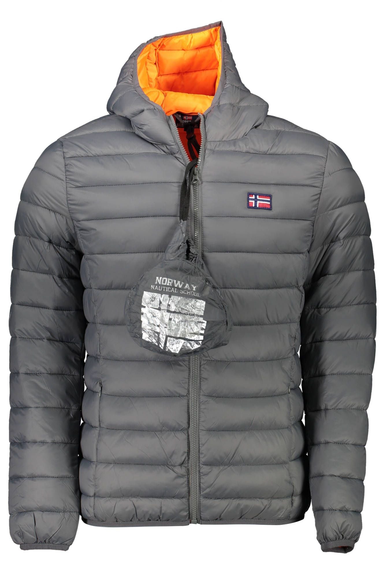 Gray Polyamide Men Jacket