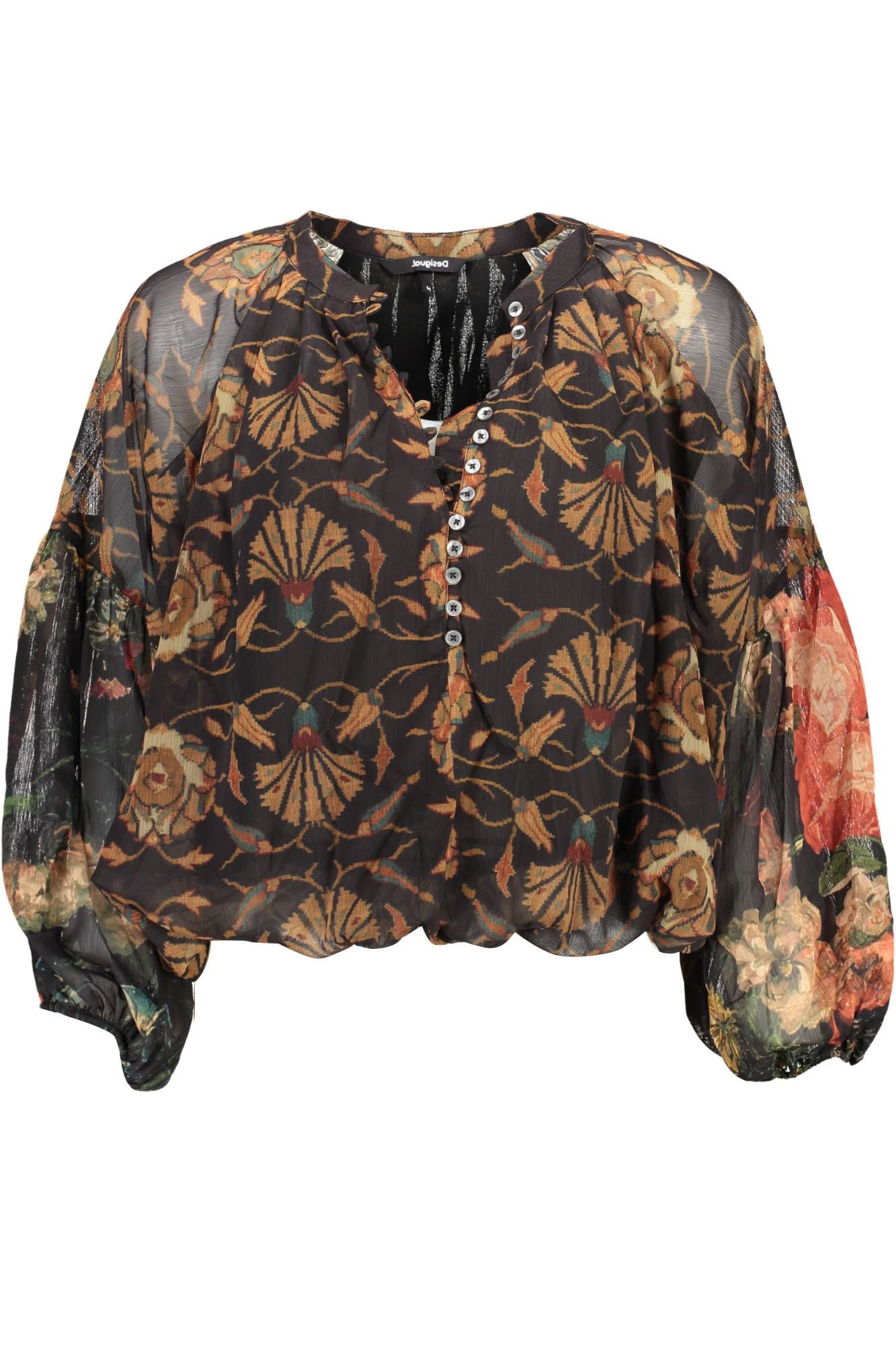 Black Polyester Women Shirt