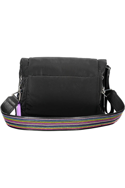 Black Polyester Women Handbag