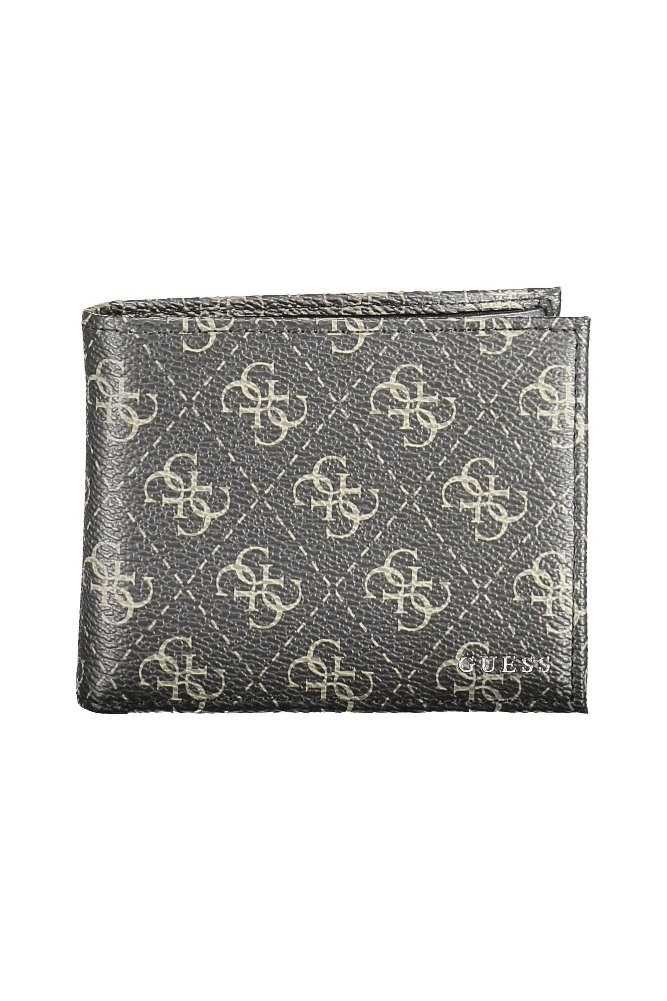 Black Polyurethane Men Wallet