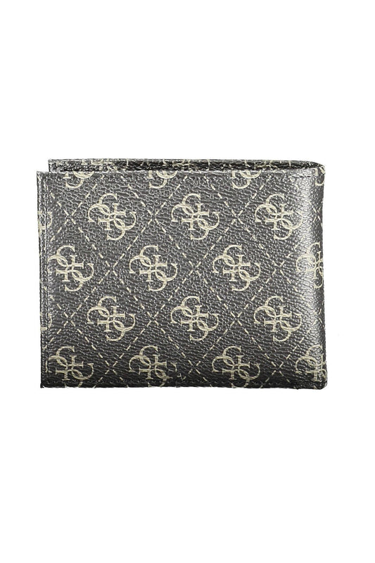 Black Polyurethane Men Wallet