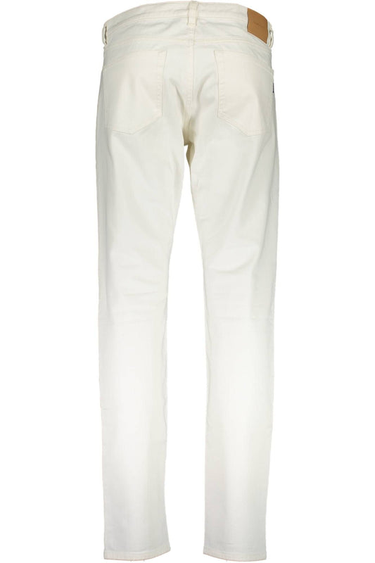 White Cotton Men Trouser