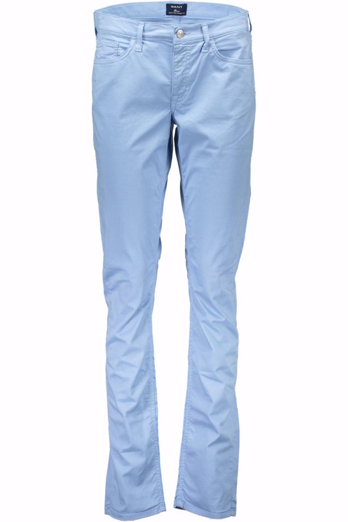 Light Blue Cotton Women Trouser