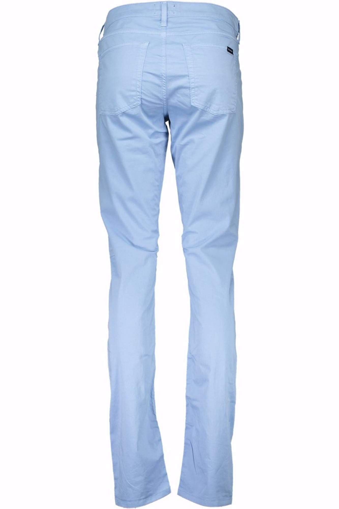 Light Blue Cotton Women Trouser