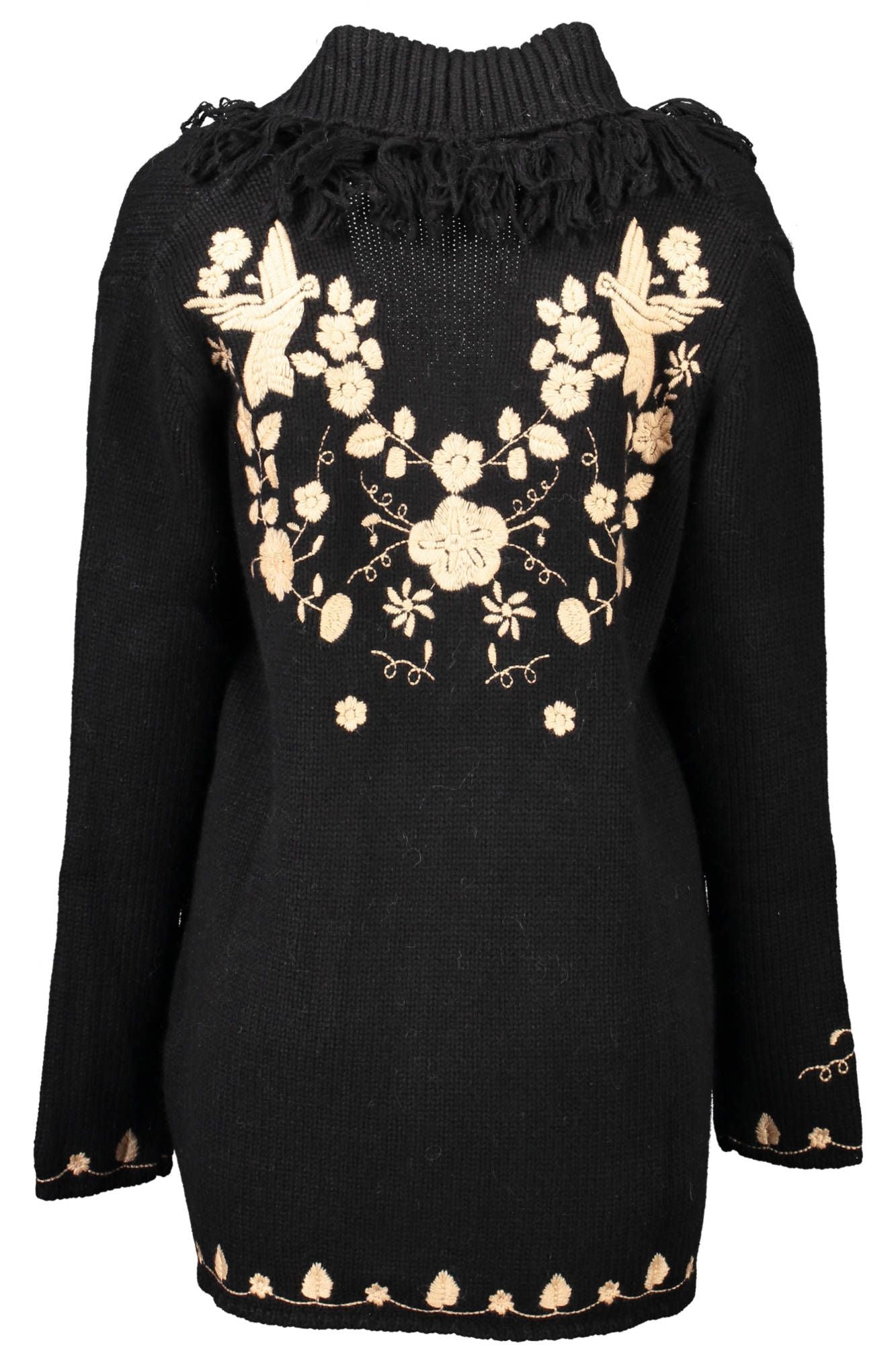 Black Wool Women Cardigan