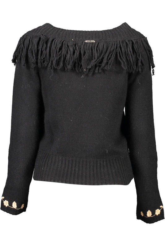 Black Wool Women Sweater