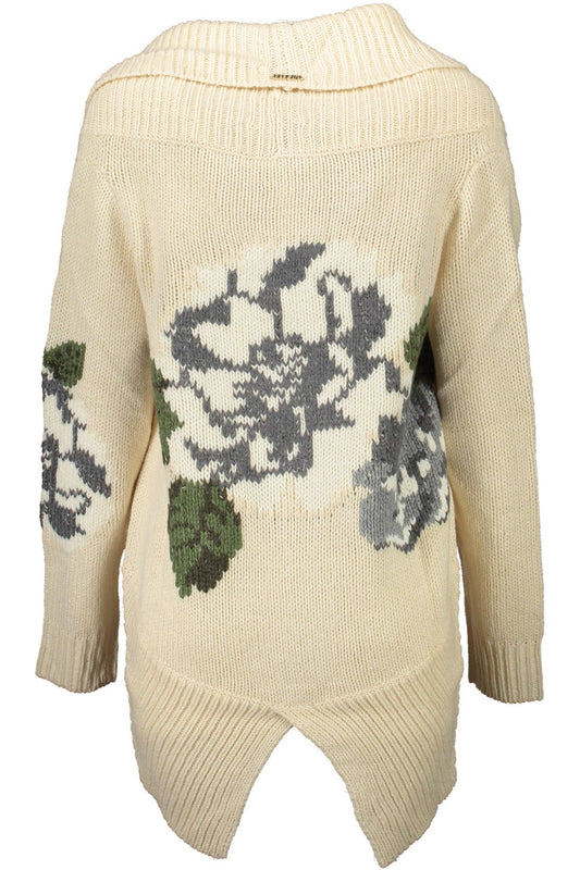 Beige Wool Women Sweater