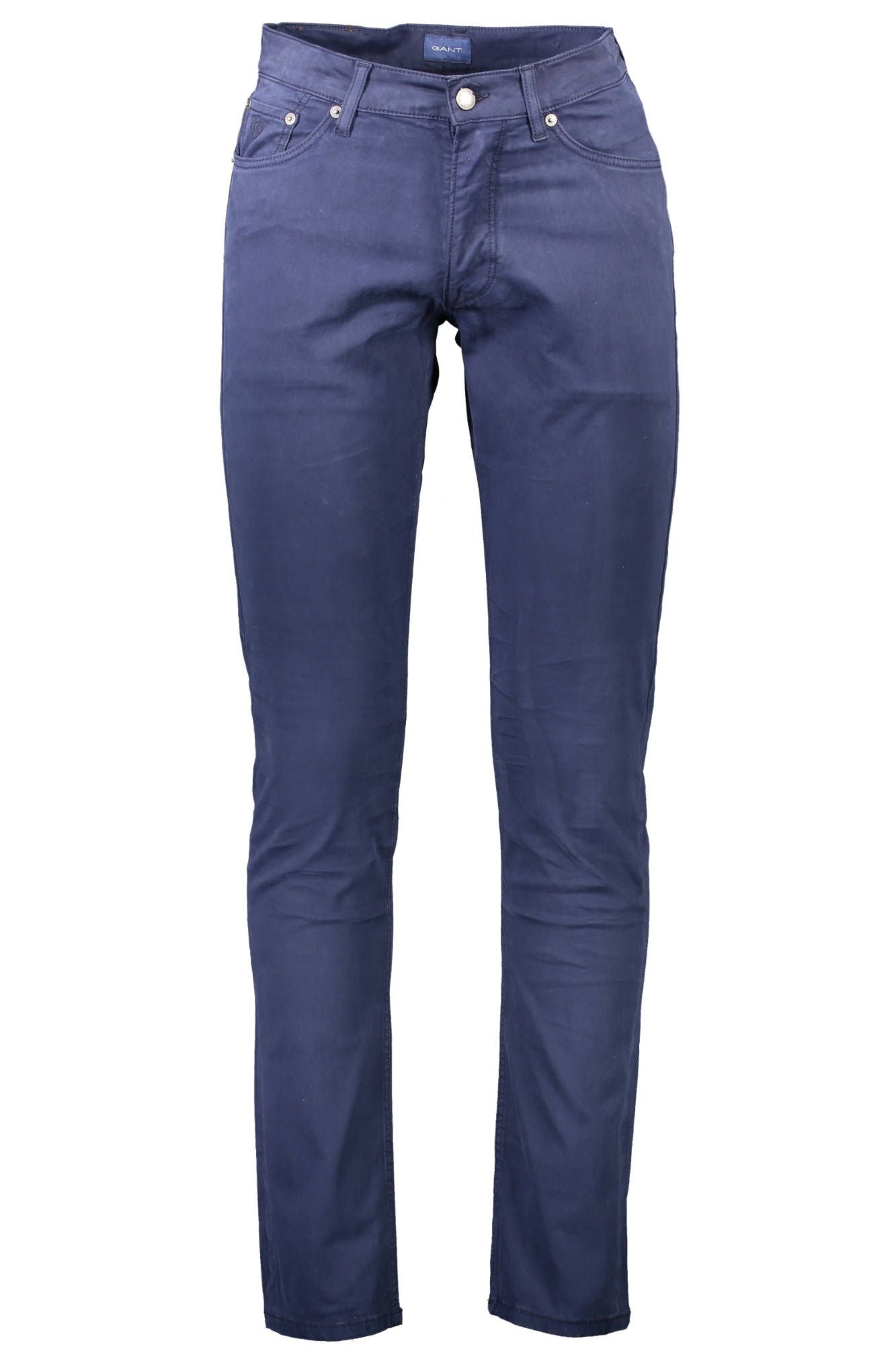 Blue Cotton Men Pant