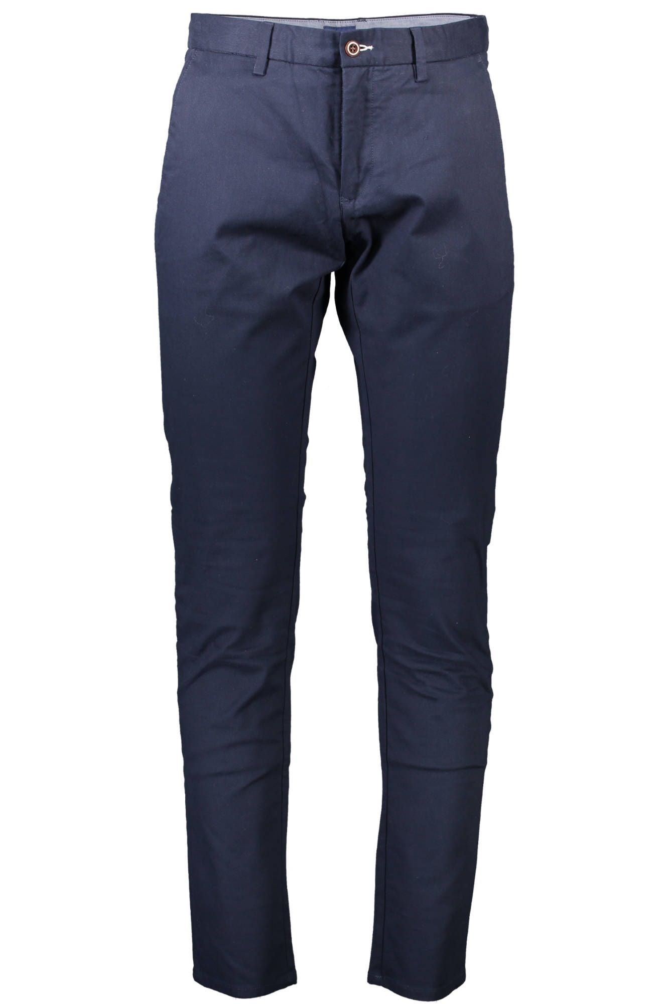 Blue Cotton Men Trouser