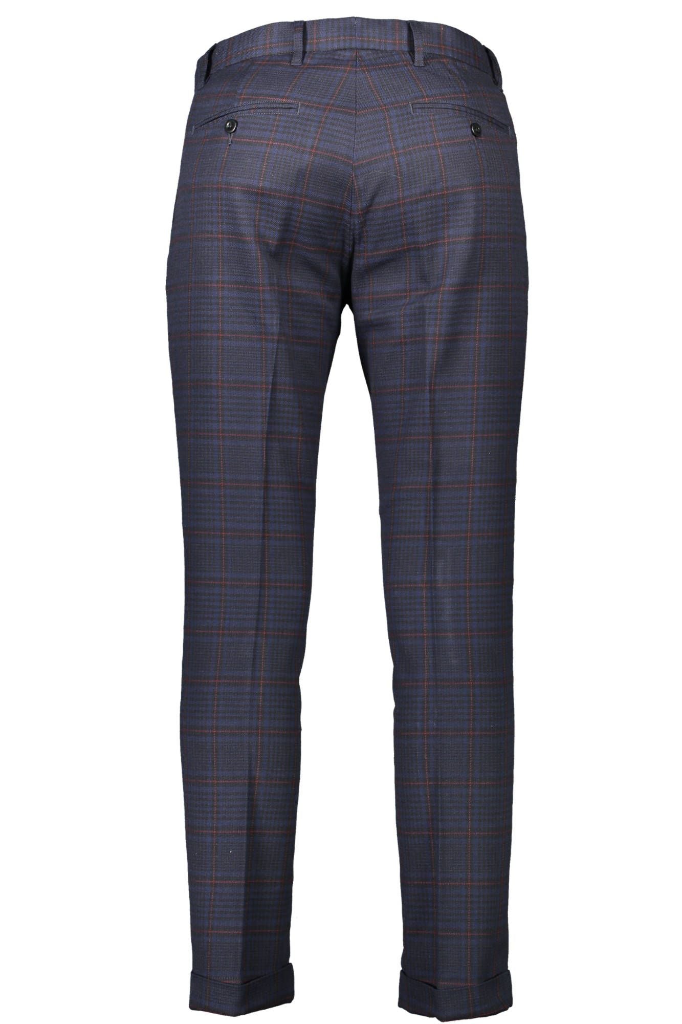 Blue Cotton Men Trouser