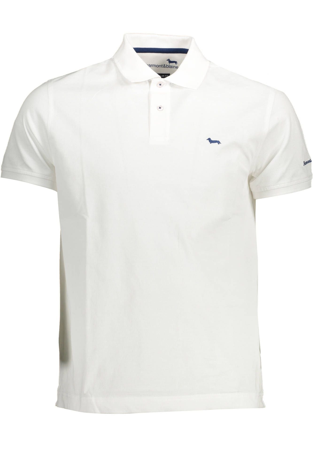 White Cotton Men Polo Shirt