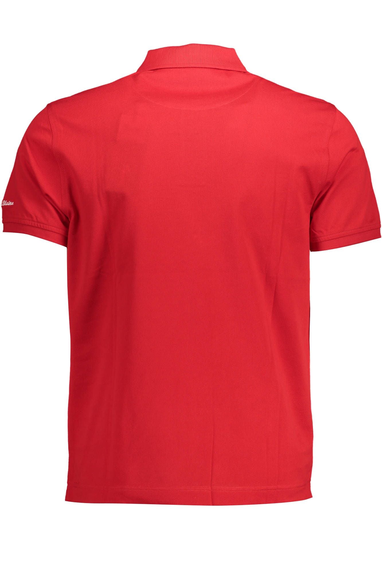 Red Cotton Men Polo Shirt