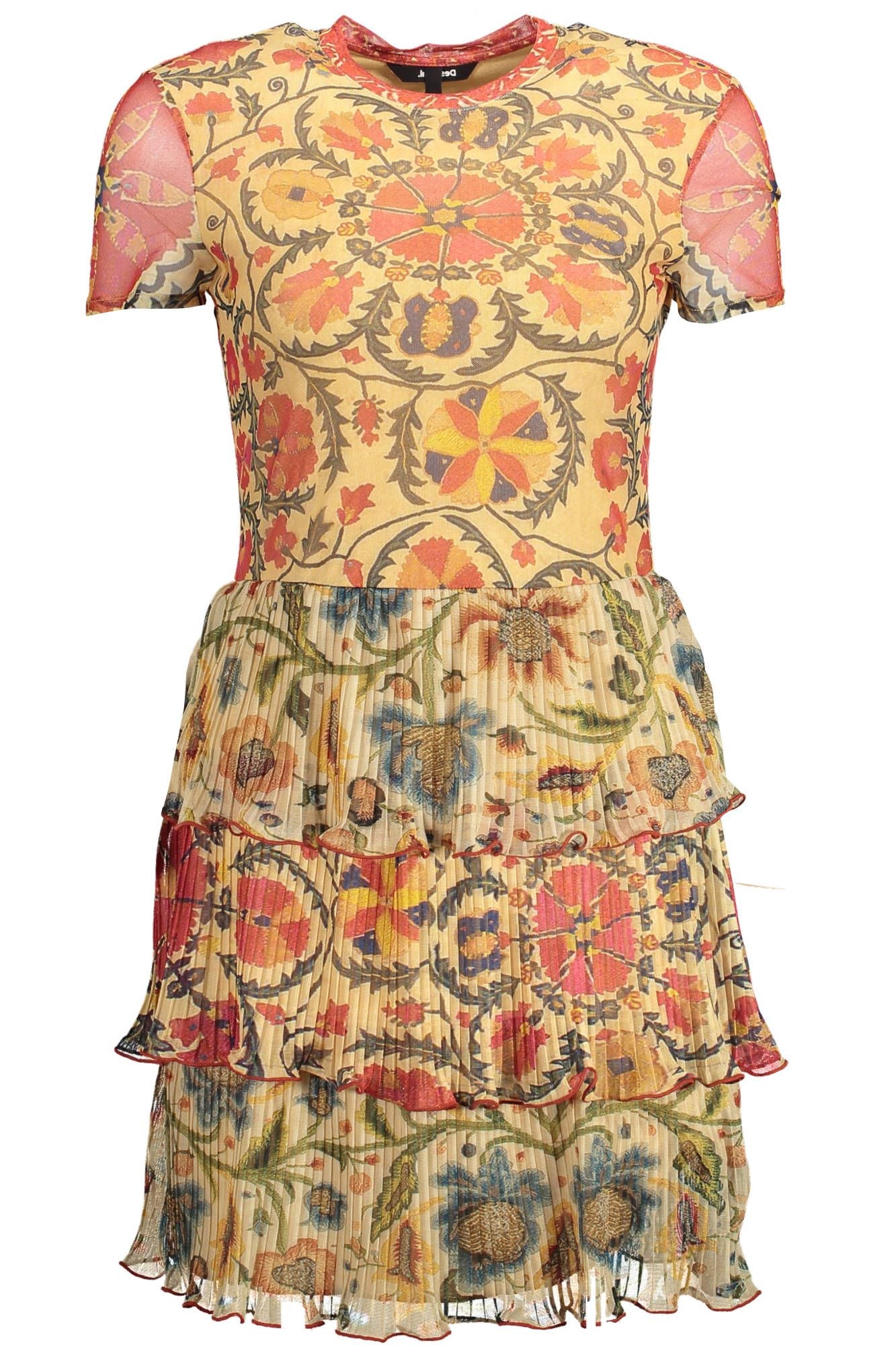 Beige Polyester Women Dress