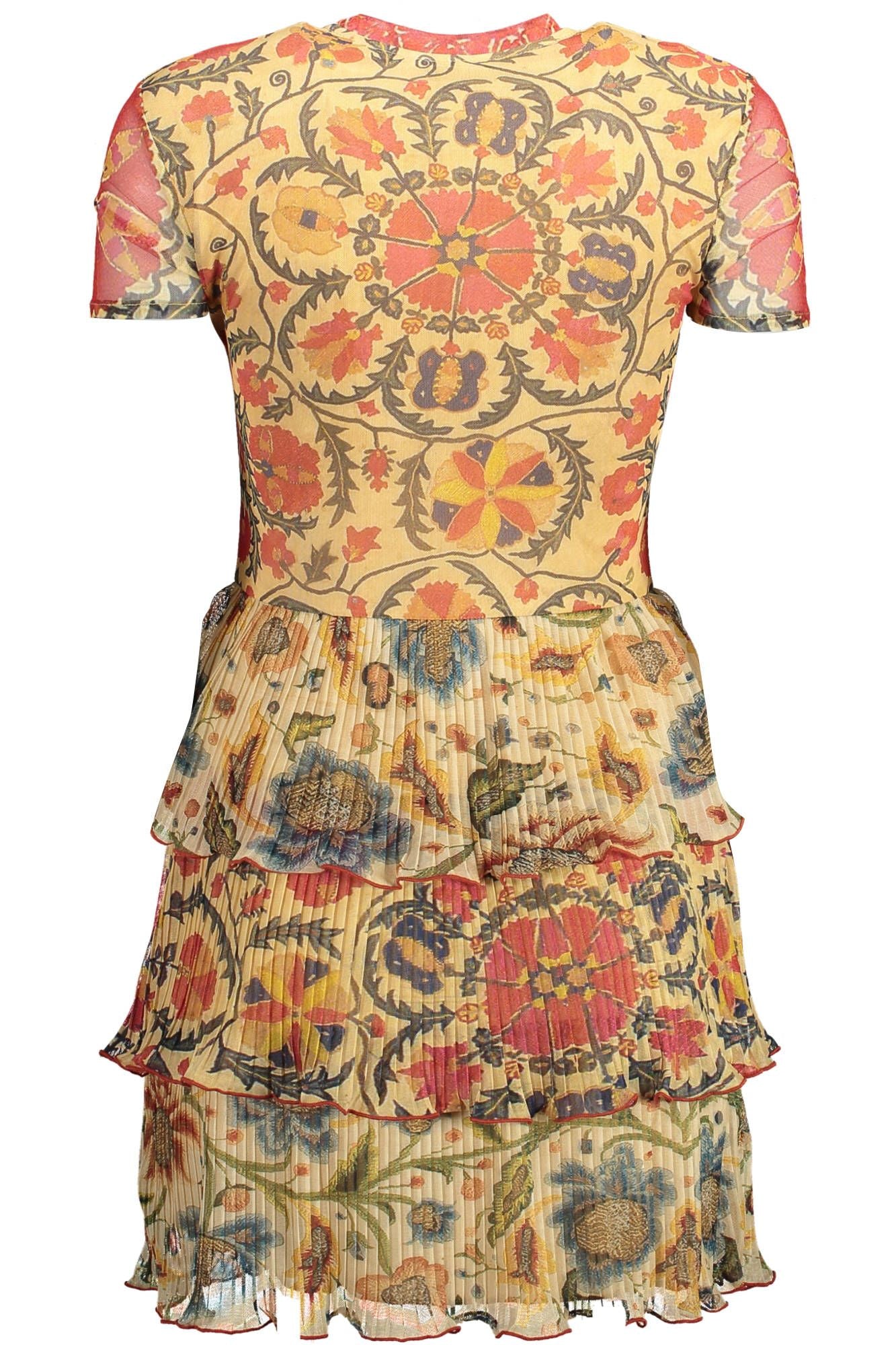 Beige Polyester Women Dress