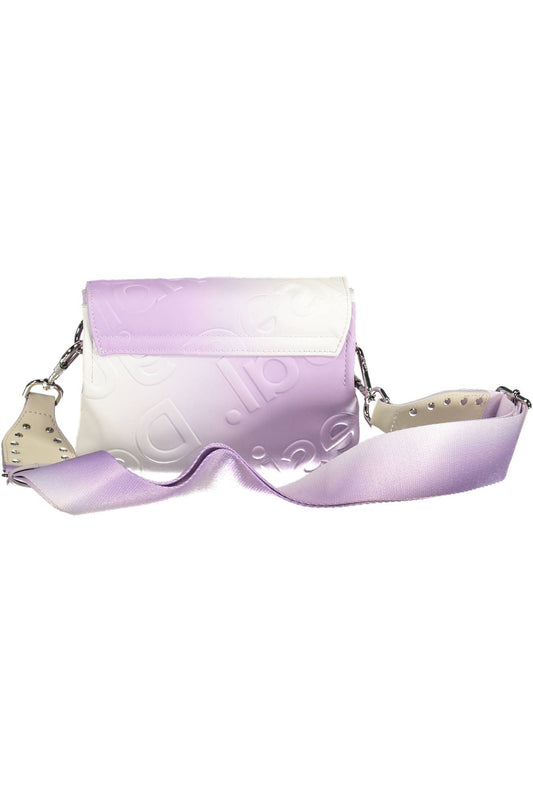 Purple Polyurethane Women Handbag