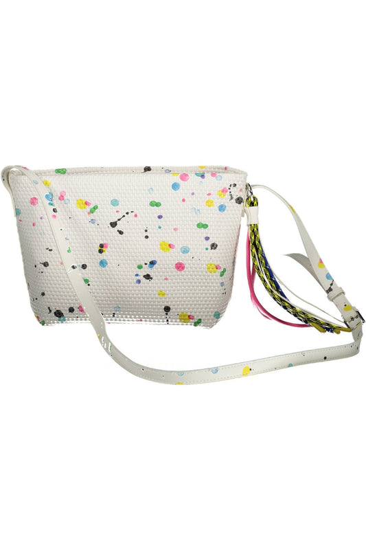 White Polyester Women Handbag