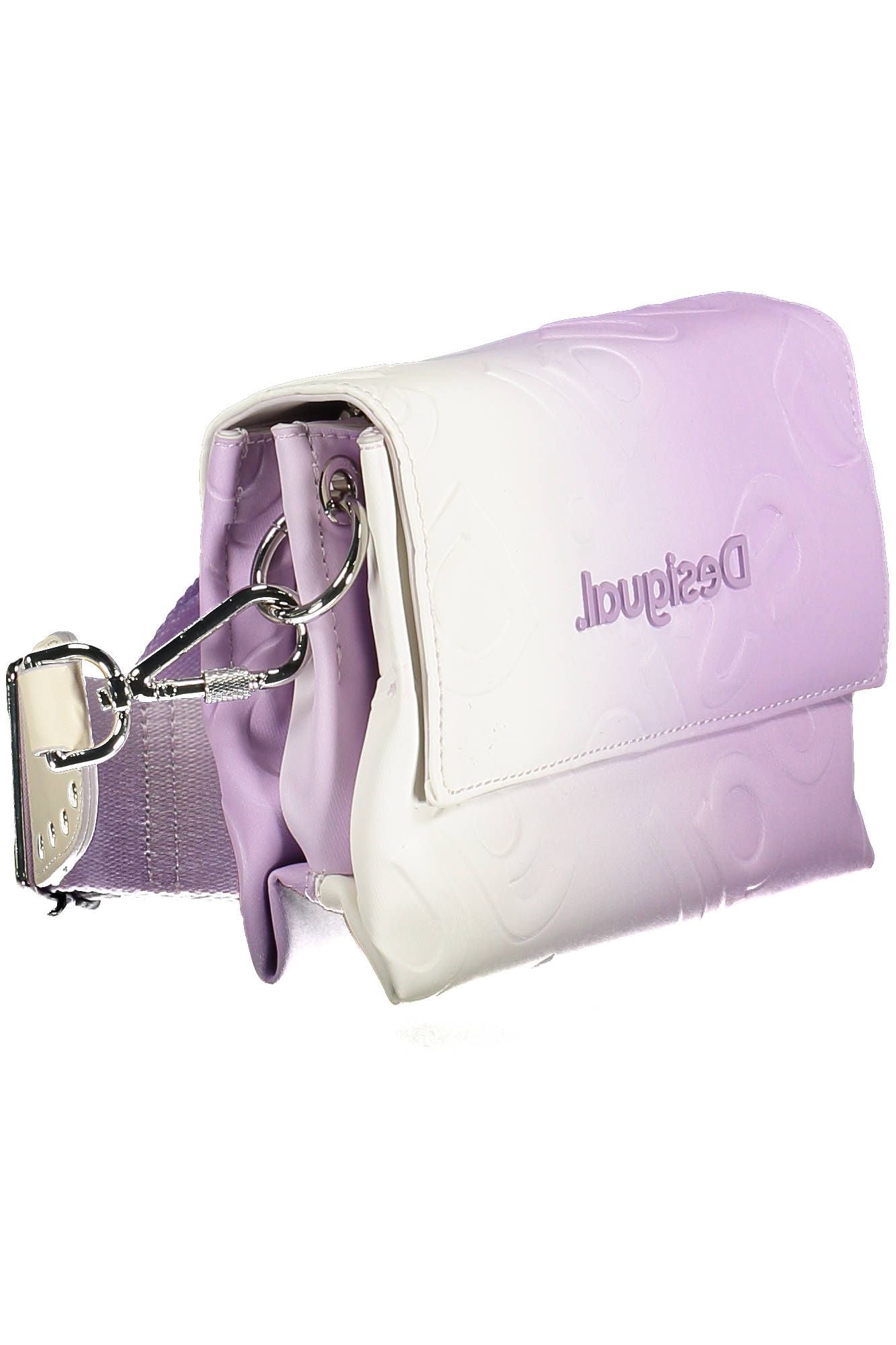 Purple Polyurethane Women Handbag