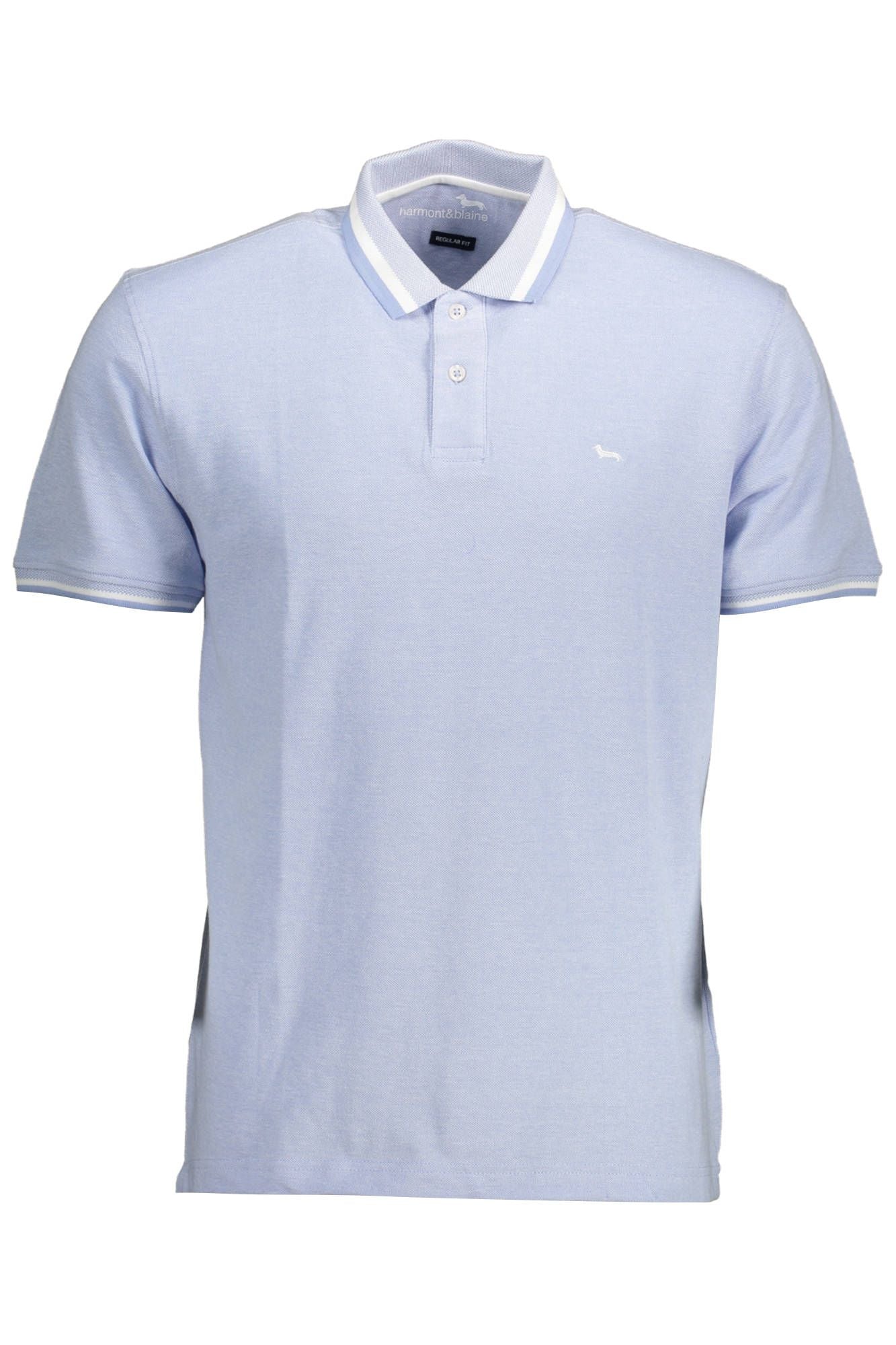 Light Blue Cotton Men Polo Shirt