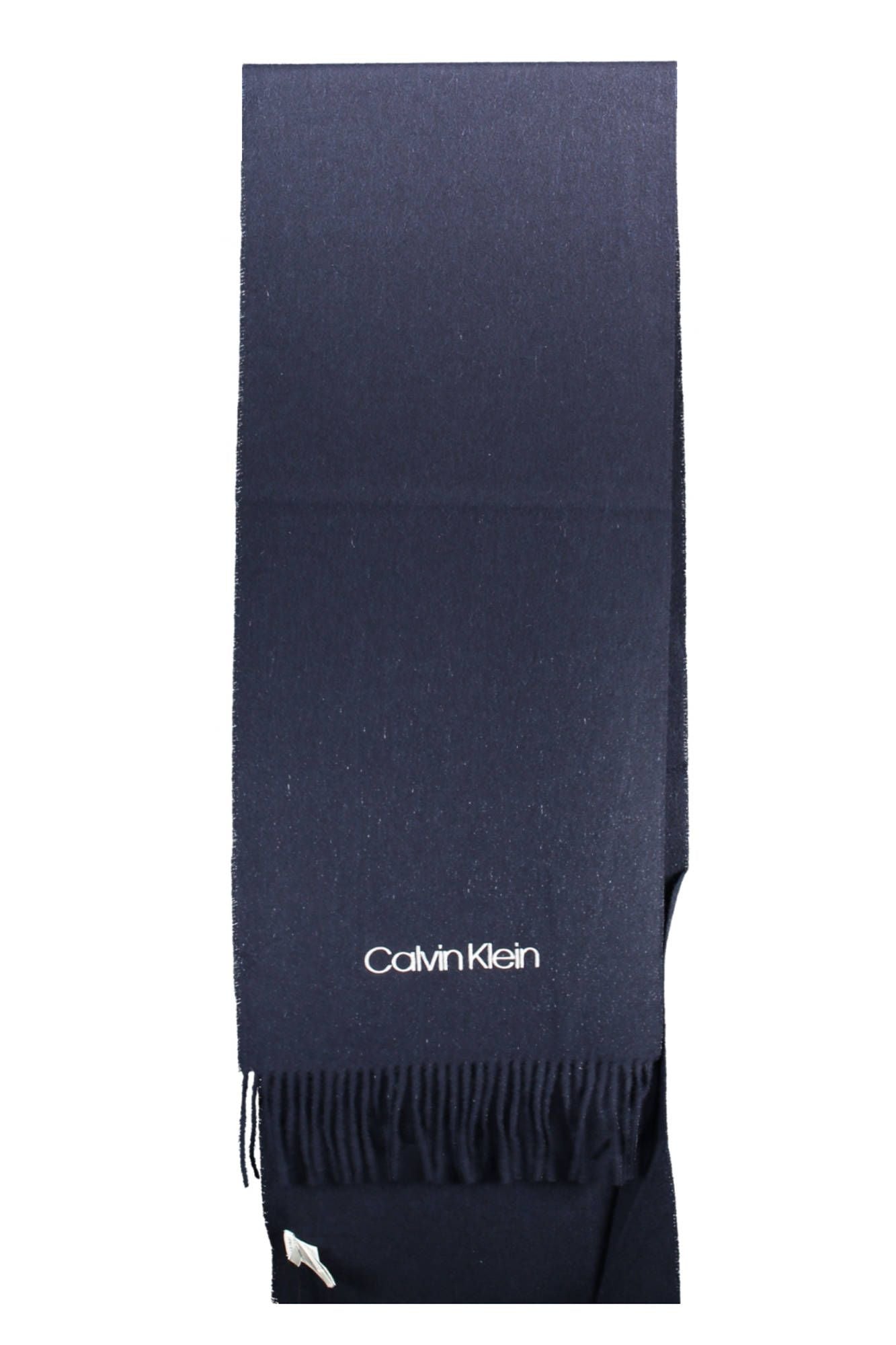 Blue Wool Men Scarf