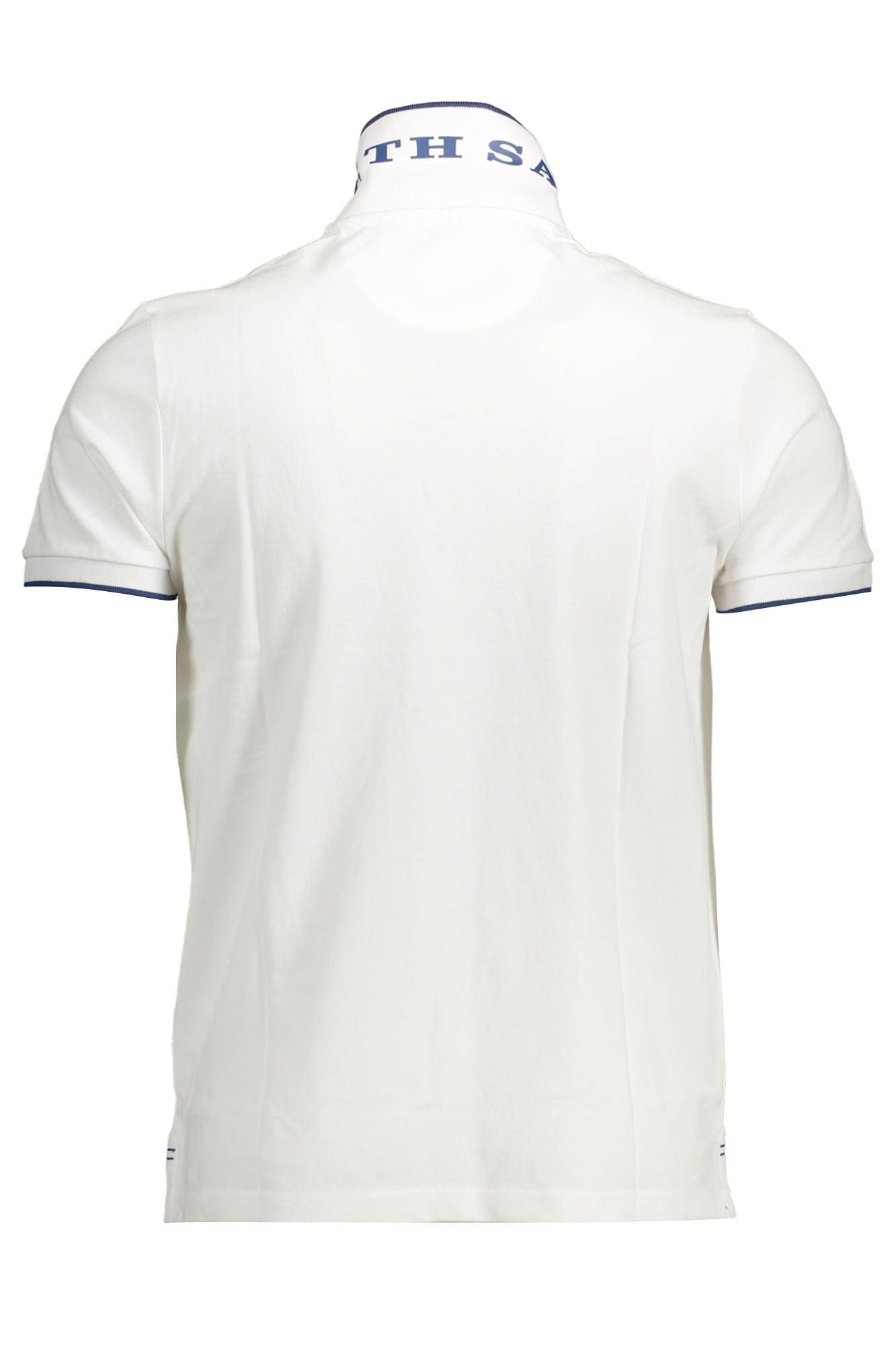 White Cotton Men Polo Shirt
