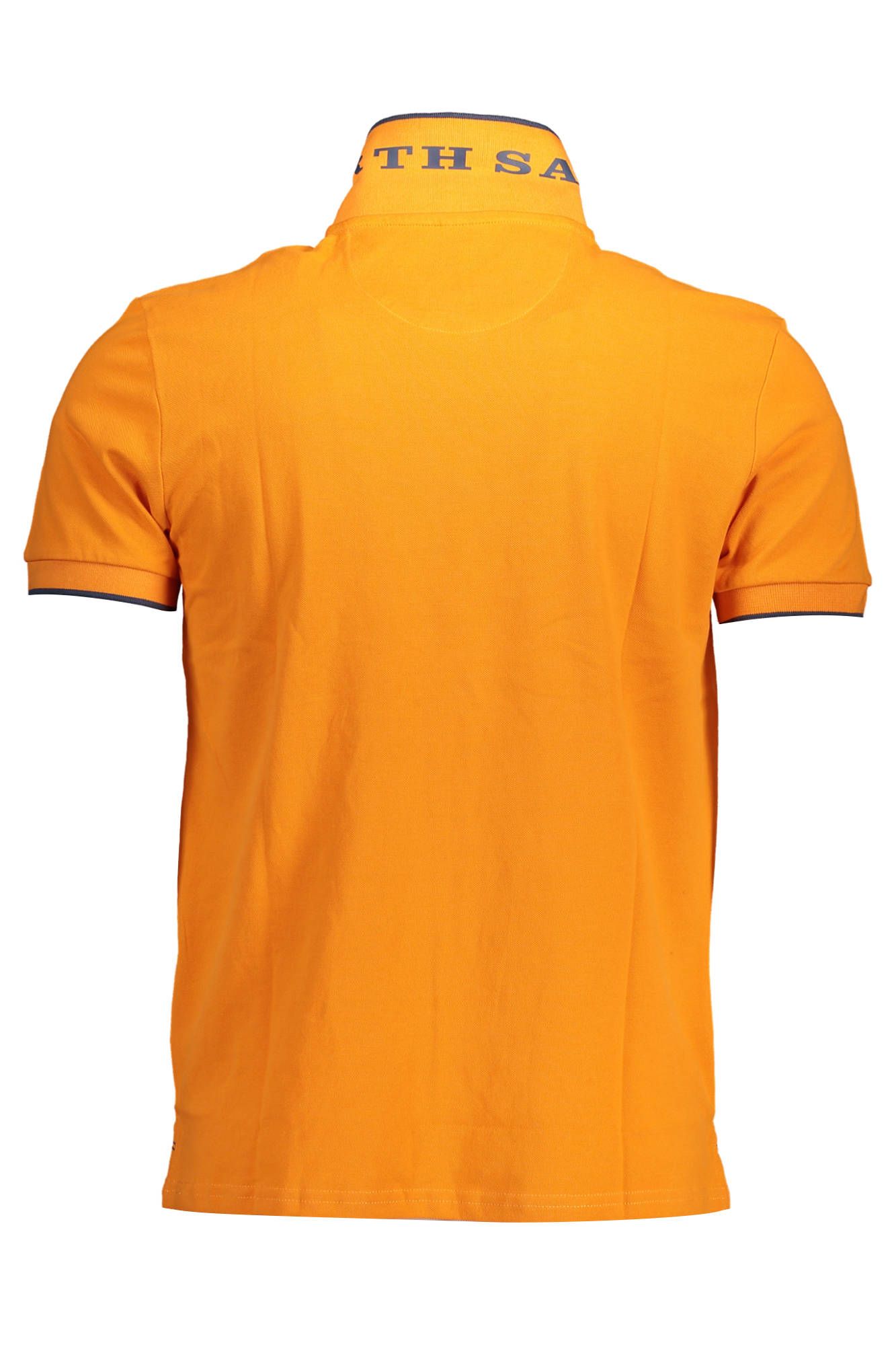 Orange Cotton Men Polo Shirt