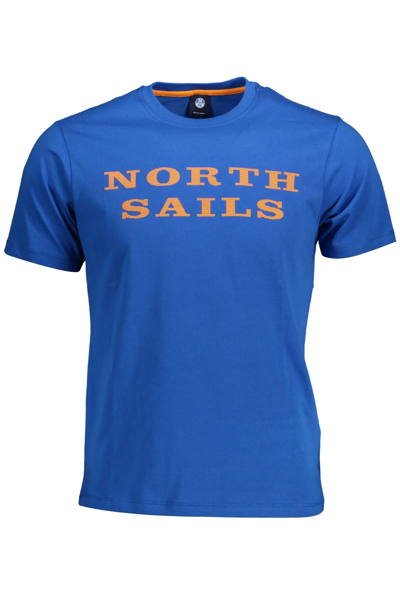 Blue Cotton Men T-Shirt