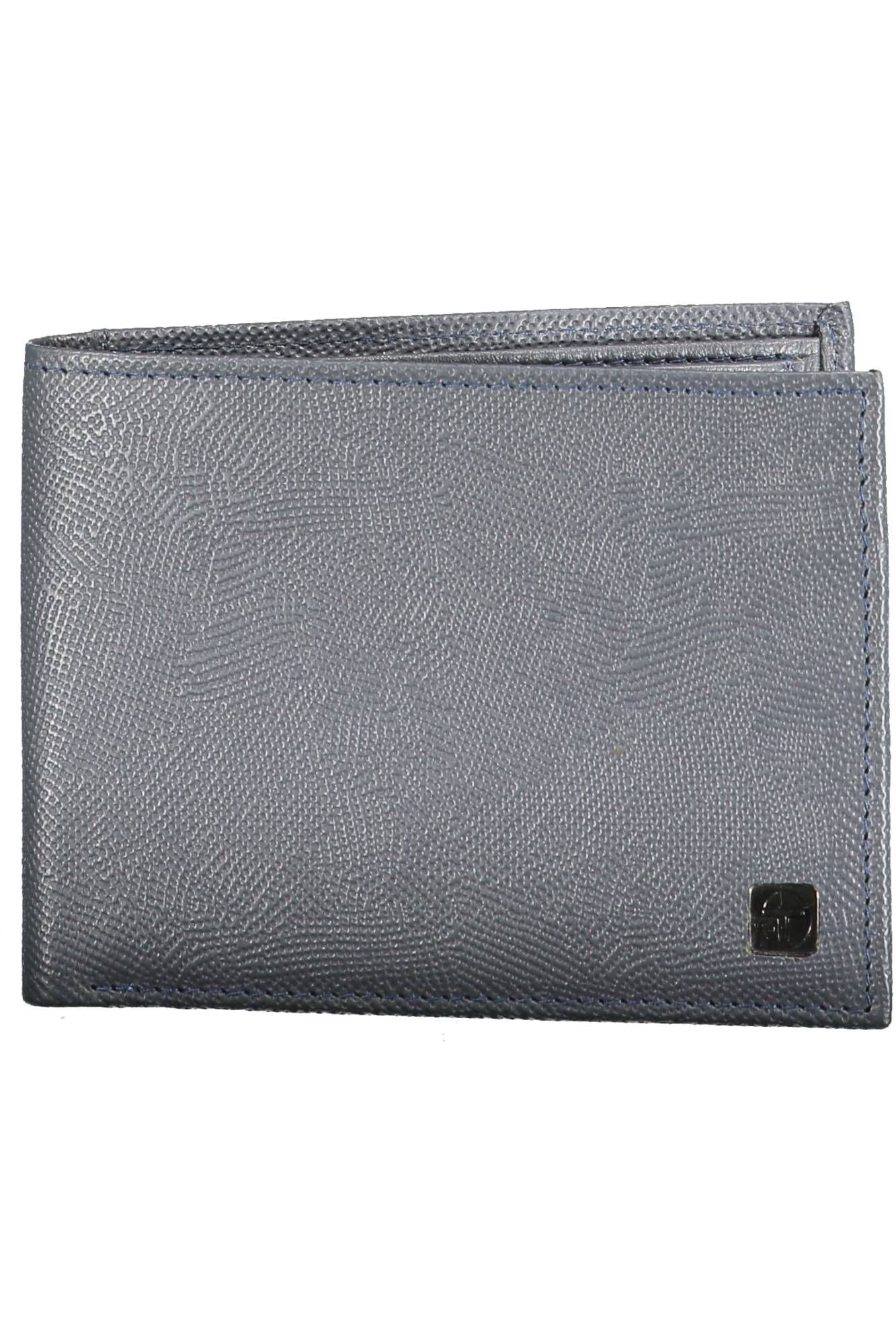Blue Leather Men Wallet