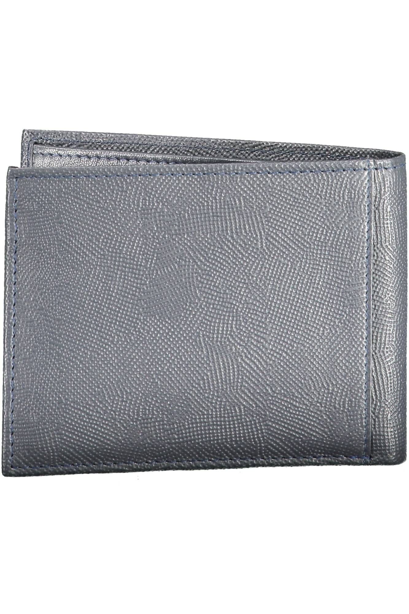 Blue Leather Men Wallet
