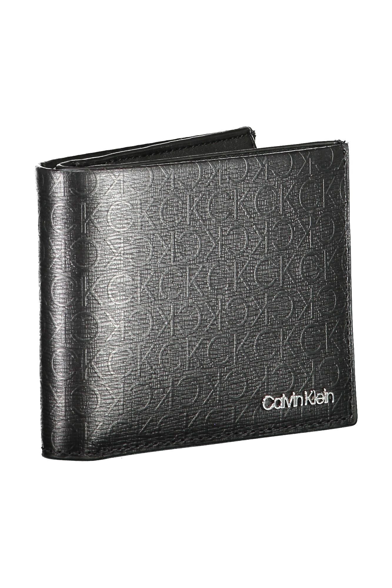 Black Polyurethane Men Wallet
