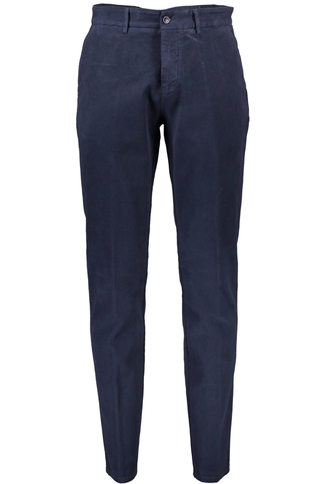 Blue Cotton Men Trouser