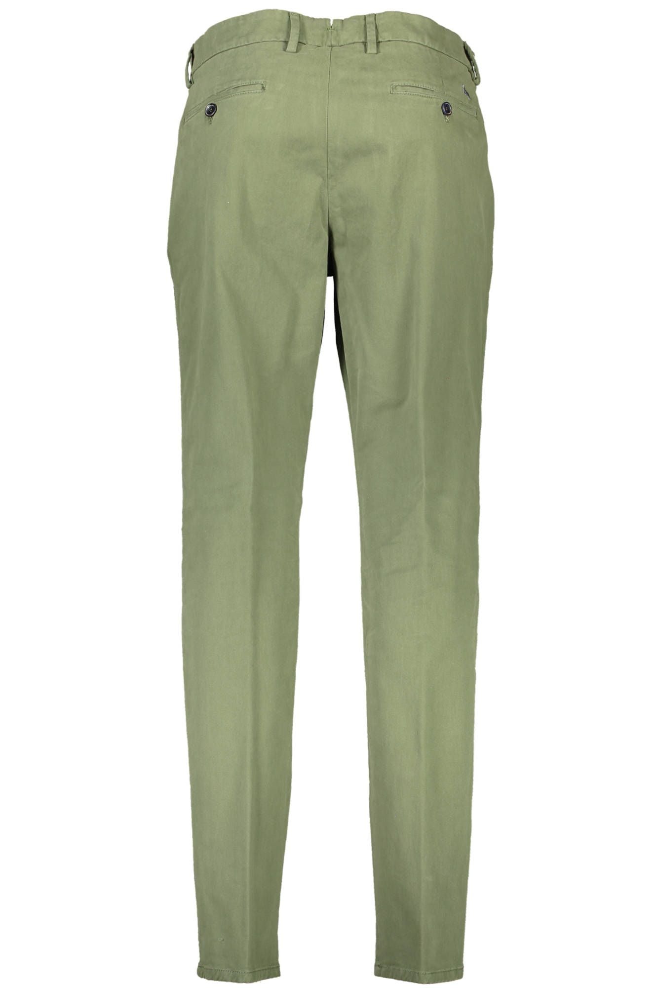 Green Cotton Men Trouser