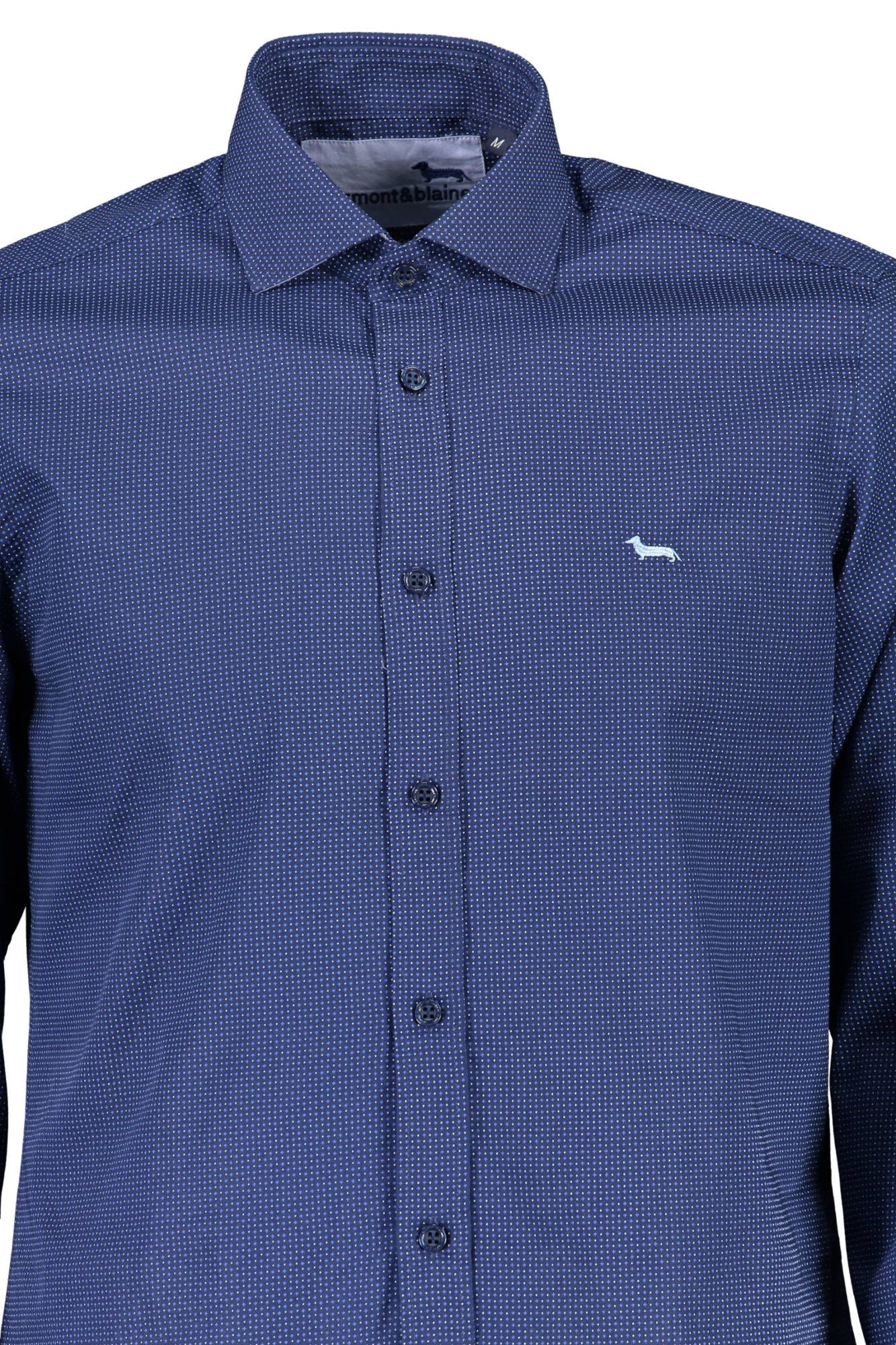 Blue Cotton Men Shirt
