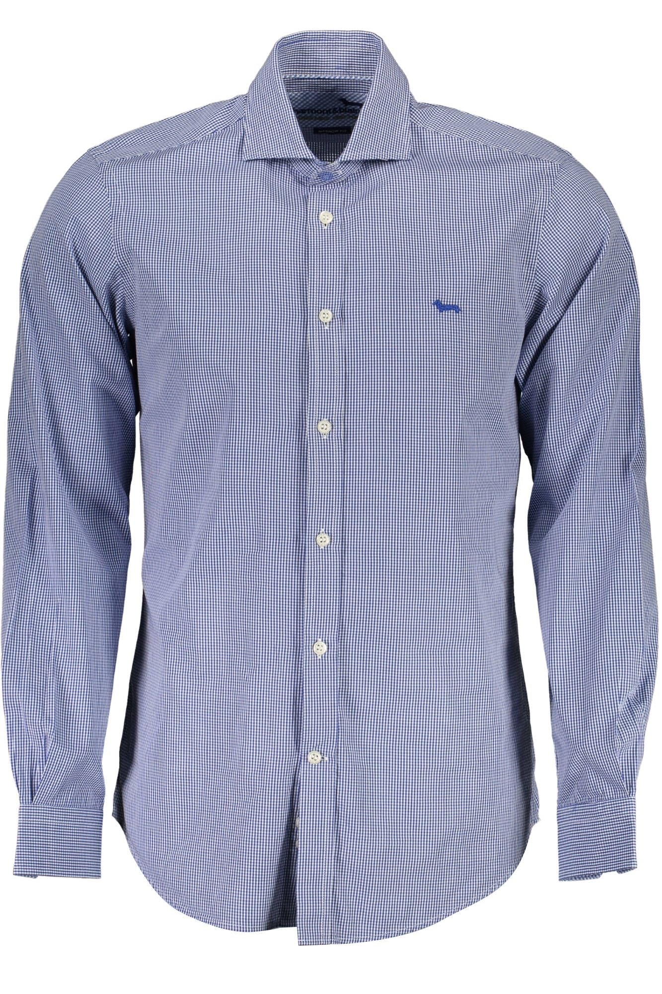 Blue Cotton Men Shirt