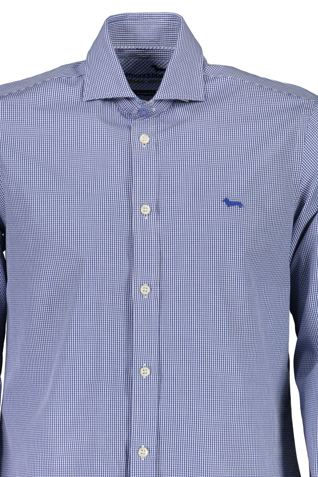 Blue Cotton Men Shirt