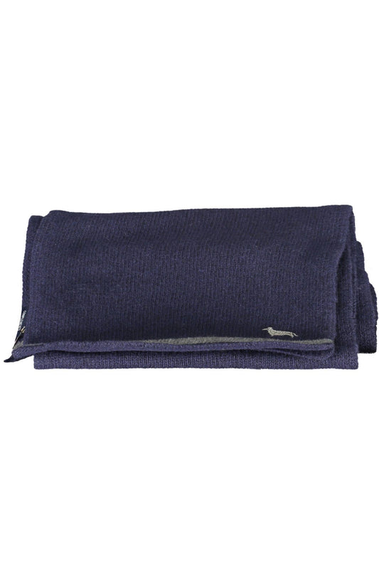 Blue Wool Men Scarf