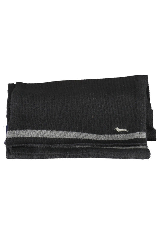 Black Wool Men Scarf