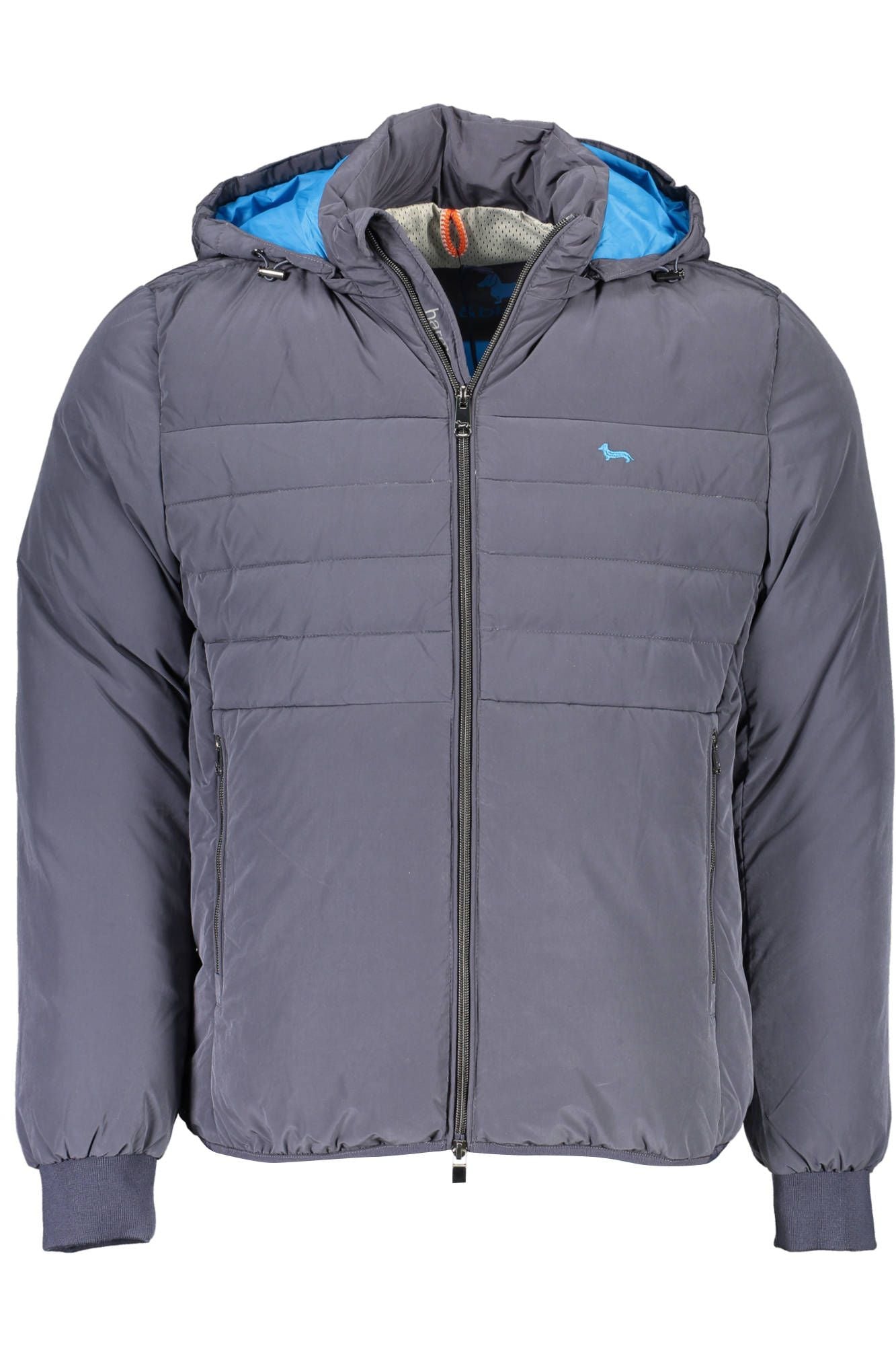 Blue Polyester Men Jacket