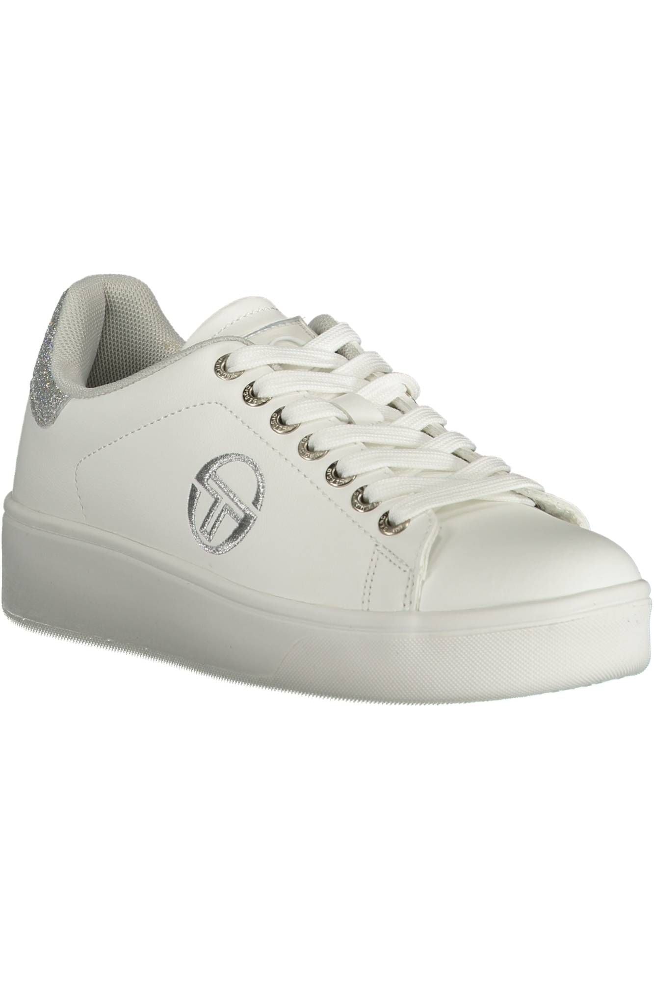White Polyester Women Sneaker