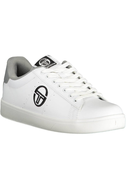 White Polyester Men Sneaker