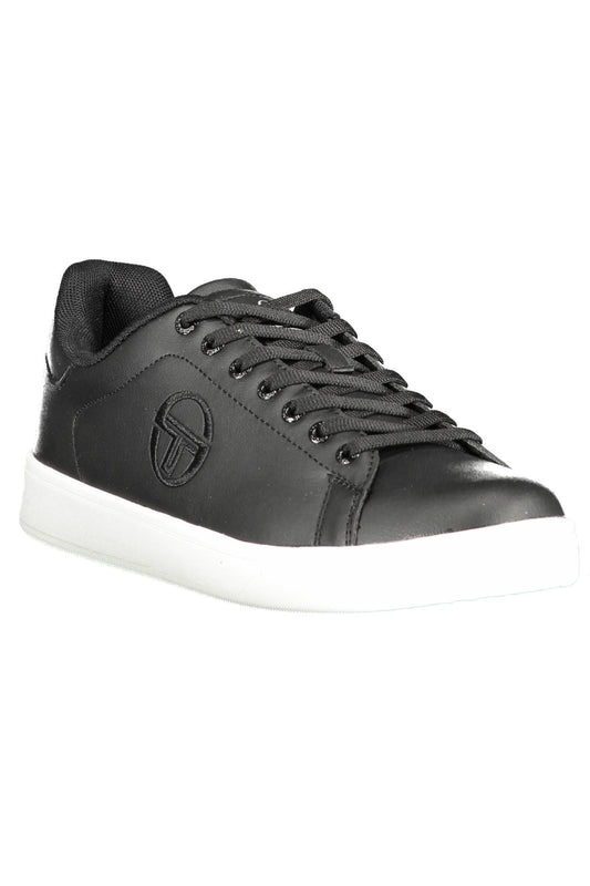 Black Polyester Men Sneaker
