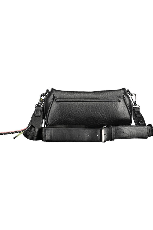 Black Polyurethane Women Handbag