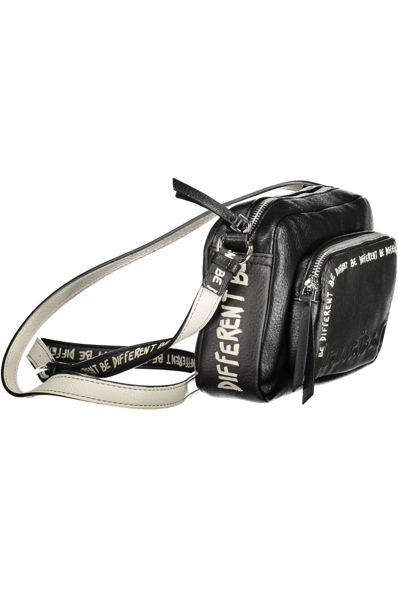 Black Polyurethane Women Handbag
