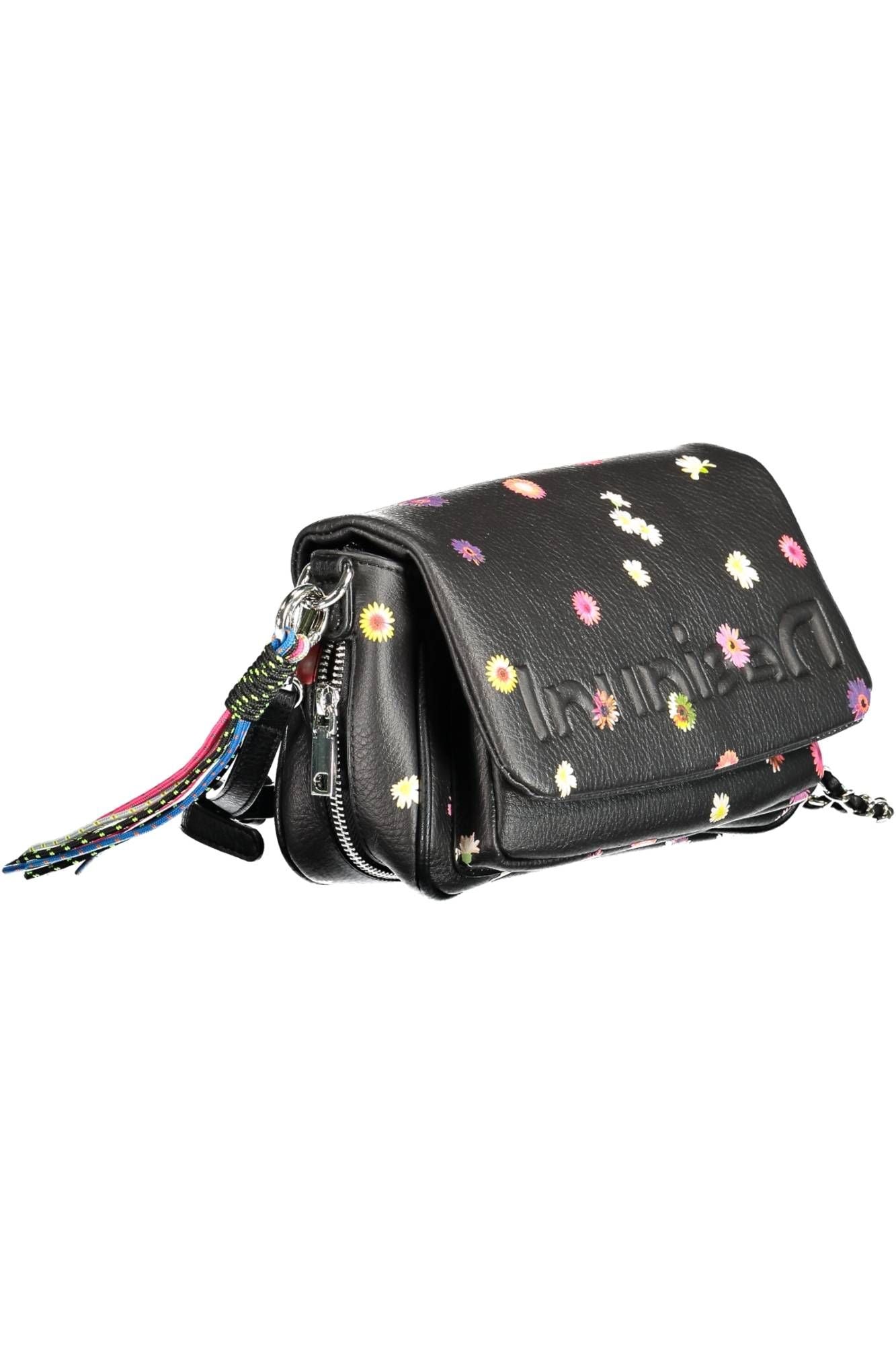 Black Polyurethane Women Handbag