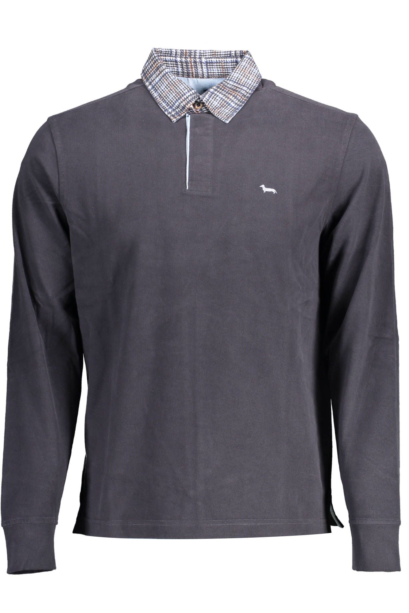Blue Cotton Men Polo Shirt