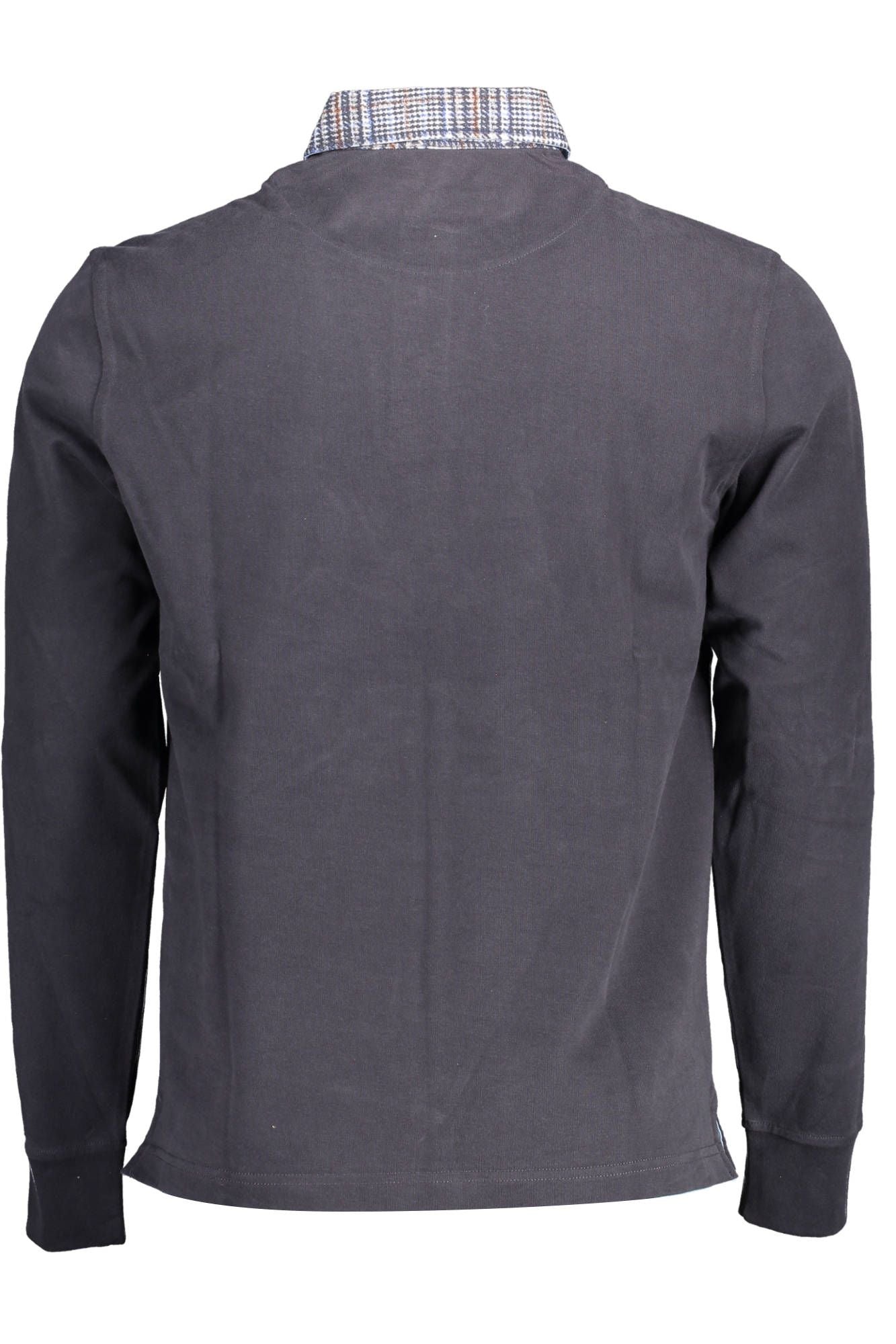 Blue Cotton Men Polo Shirt