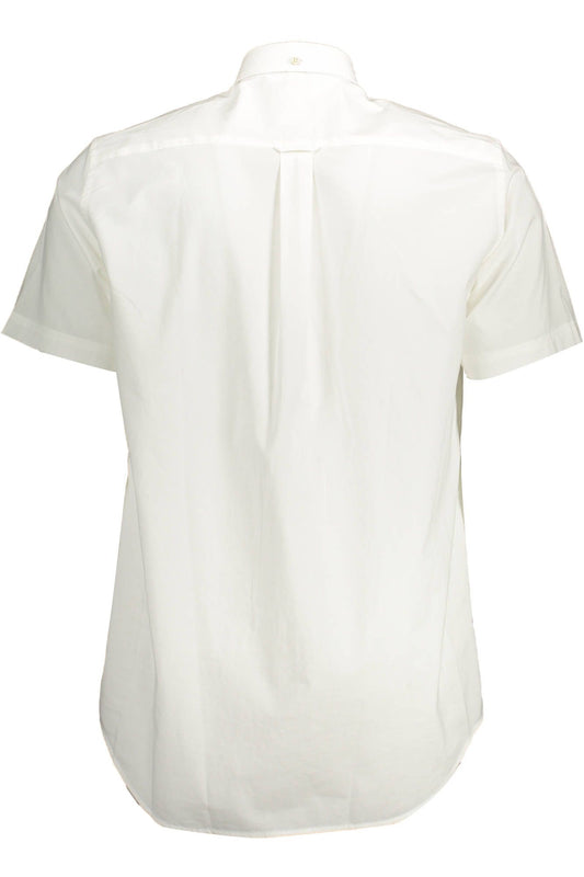 White Cotton Men Shirt